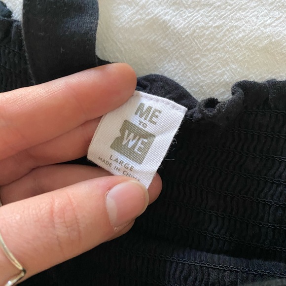 black shirred crop top - Picture 2 of 2